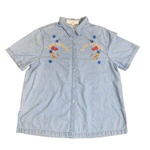 VTG Las Vegas Embroidered Casino Chip Gamble Button Shirt VS Collection Size XL